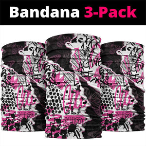 Pink Power Graffiti Neck Gaiter Breast Cancer Awareness - African Pride