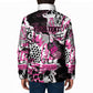 Personalized Pink Power Graffiti Padded Jacket Breast Cancer Awareness