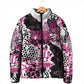 Personalized Pink Power Graffiti Padded Jacket Breast Cancer Awareness