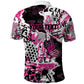 Personalized Pink Power Graffiti Polo Shirt Breast Cancer Awareness - African Pride