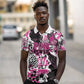 Personalized Pink Power Graffiti Polo Shirt Breast Cancer Awareness - African Pride