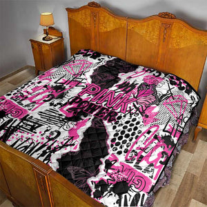 Pink Power Graffiti Quilt Breast Cancer Awareness - African Pride