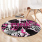 Pink Power Graffiti Round Carpet Breast Cancer Awareness - African Pride