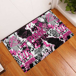 Pink Power Graffiti Rubber Doormat Breast Cancer Awareness - African Pride
