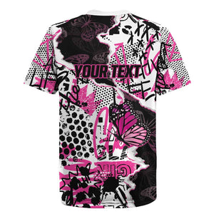 Personalized Pink Power Graffiti Rugby Jersey Breast Cancer Awareness - African Pride