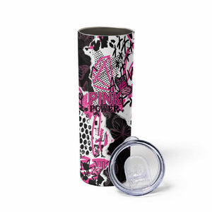 Personalized Pink Power Graffiti Skinny Tumbler Breast Cancer Awareness - African Pride