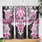 Personalized Pink Power Graffiti Skinny Tumbler Breast Cancer Awareness - African Pride