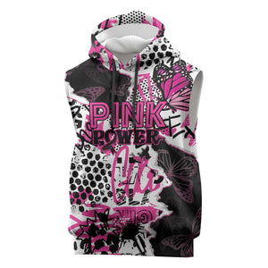 Personalized Pink Power Graffiti Sleeveless Hoodie Breast Cancer Awareness - African Pride