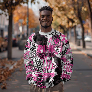 Personalized Pink Power Graffiti Sweatshirt Breast Cancer Awareness - African Pride