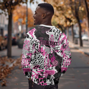 Personalized Pink Power Graffiti Sweatshirt Breast Cancer Awareness - African Pride