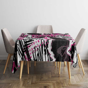 Pink Power Graffiti Tablecloth Breast Cancer Awareness - African Pride