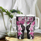 Personalized Pink Power Graffiti Tumbler With Handle Breast Cancer Awareness - African Pride