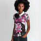 Personalized Pink Power Graffiti Women Polo Shirt Breast Cancer Awareness - African Pride