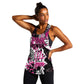 Personalized Pink Power Graffiti Women Racerback Tank Breast Cancer Awareness - African Pride
