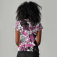 Personalized Pink Power Graffiti Women V-Neck T-Shirt Breast Cancer Awareness - African Pride