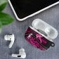 Pink Ribbon Animals Skin African Mixed AirPods Case Zipper Stylized