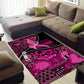 Pink Ribbon Animals Skin African Mixed Area Rug Zipper Stylized - African Pride