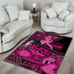 Pink Ribbon Animals Skin African Mixed Area Rug Zipper Stylized - African Pride