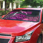 Pink Ribbon Animals Skin African Mixed Auto Sun Shade Zipper Stylized