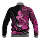 Pink Ribbon Animals Skin African Mixed Baseball Jacket Zipper Stylized - African Pride