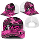 Pink Ribbon Animals Skin African Mixed Baseball Net Cap Zipper Stylized - African Pride