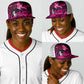 Pink Ribbon Animals Skin African Mixed Baseball Net Cap Zipper Stylized - African Pride