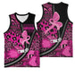 Pink Ribbon Animals Skin African Mixed Basketball Jersey Zipper Stylized - African Pride