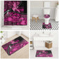 Pink Ribbon Animals Skin African Mixed Bathroom Set Zipper Stylized