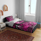 Pink Ribbon Animals Skin African Mixed Bedding Set Zipper Stylized - African Pride
