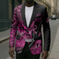 Pink Ribbon Animals Skin African Mixed Blazer Zipper Stylized