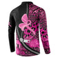 Pink Ribbon Animals Skin African Mixed Button Sweatshirt Zipper Stylized