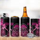 Pink Ribbon Animals Skin African Mixed 4 in 1 Can Cooler Tumbler Zipper Stylized - African Pride