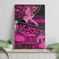 Pink Ribbon Animals Skin African Mixed Canvas Wall Art Zipper Stylized - African Pride