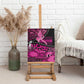 Pink Ribbon Animals Skin African Mixed Canvas Wall Art Zipper Stylized - African Pride