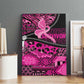 Pink Ribbon Animals Skin African Mixed Canvas Wall Art Zipper Stylized - African Pride