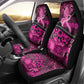 Pink Ribbon Animals Skin African Mixed Car Seat Cover Zipper Stylized - African Pride