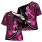 Pink Ribbon Animals Skin African Mixed Cross Shoulder Shirt Zipper Stylized