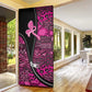 Pink Ribbon Animals Skin African Mixed Door Cover Zipper Stylized