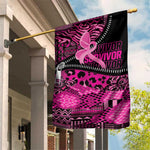 Pink Ribbon Animals Skin African Mixed Garden Flag Zipper Stylized - African Pride