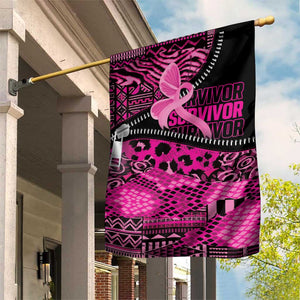 Pink Ribbon Animals Skin African Mixed Garden Flag Zipper Stylized - African Pride