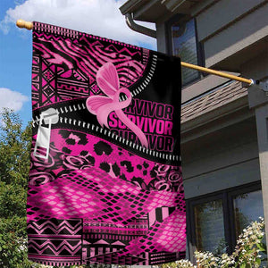 Pink Ribbon Animals Skin African Mixed Garden Flag Zipper Stylized - African Pride