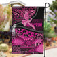 Pink Ribbon Animals Skin African Mixed Garden Flag Zipper Stylized - African Pride