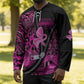 Pink Ribbon Animals Skin African Mixed Hockey Jersey Zipper Stylized