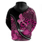 Pink Ribbon Animals Skin African Mixed Hoodie Zipper Stylized - African Pride