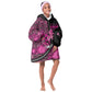 Pink Ribbon Animals Skin African Mixed Kid Wearable Blanket Hoodie Zipper Stylized - African Pride
