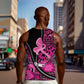 Pink Ribbon Animals Skin African Mixed Men Tank Top Zipper Stylized - African Pride