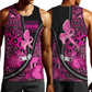 Pink Ribbon Animals Skin African Mixed Men Tank Top Zipper Stylized - African Pride