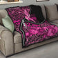 Pink Ribbon Animals Skin African Mixed Quilt Zipper Stylized - African Pride