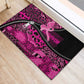 Pink Ribbon Animals Skin African Mixed Rubber Doormat Zipper Stylized - African Pride