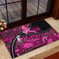 Pink Ribbon Animals Skin African Mixed Rubber Doormat Zipper Stylized - African Pride